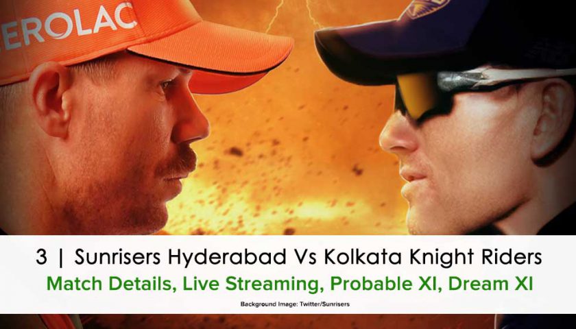 IPL 2021 Match 3 SRH vs KKR Live Streaming