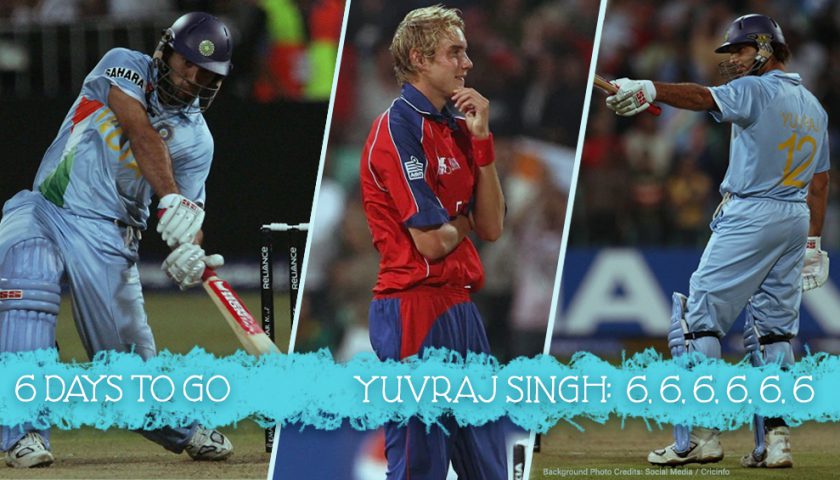 Yuvraj Singh hits 6 sixes in an over against Stuart Broad at World T20 2007